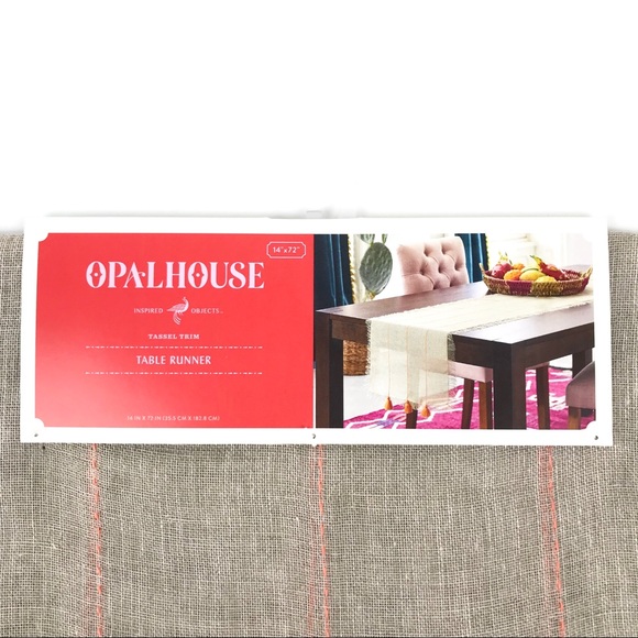 NEW Opalhouse Target Neutral Orange Table Runner - Picture 2 of 6